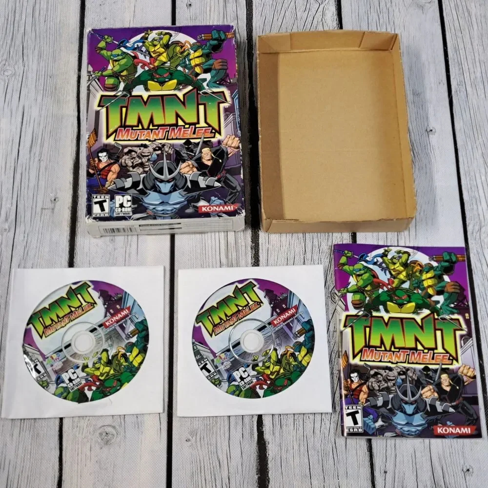 TMNT Mutant Melee Teenage Mutant Ninja Turtles KONAMI PC GAME  2005 CD ROM